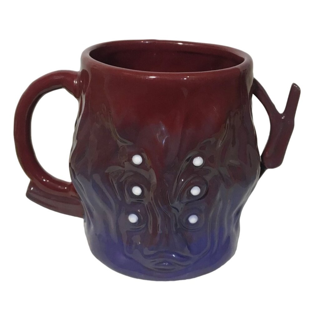 Eternals Celestial Face Mug Bioworld Marvel 3D Sculpted Ceramic Burgandy Blk Ppl